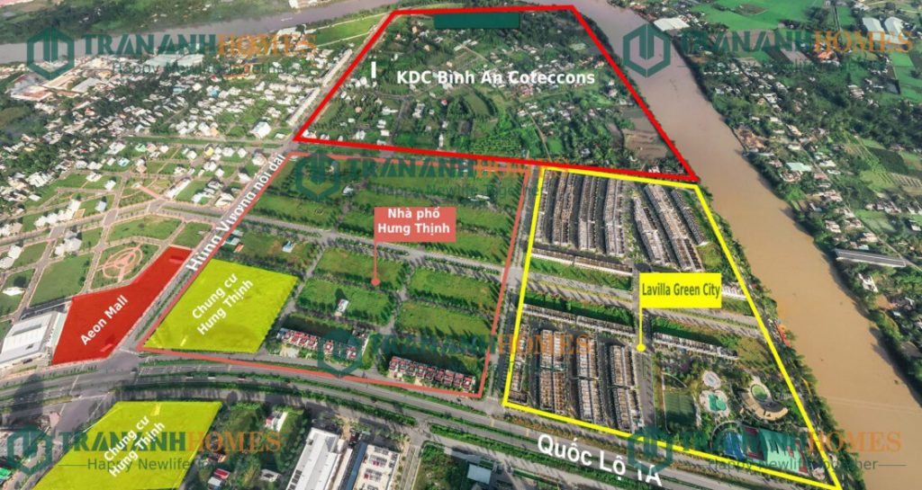 Nhà phố ven sông giá rẻ nằm kế bên AEON Mall Tân An chỉ vài bước chân